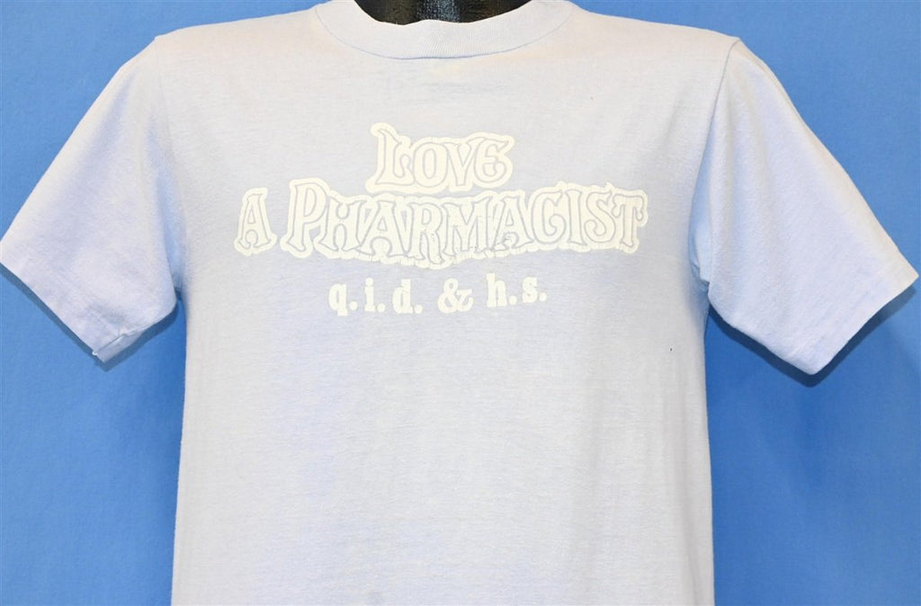 80s Love a Pharmacist Q.I.D. & H.S. Funny t-shirt Medium product image 1
