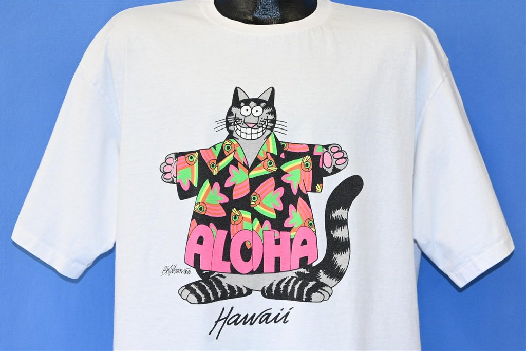 80s B. Kliban Fat Cat Hawaii Aloha Cartoon t-shirt Extra product image 1