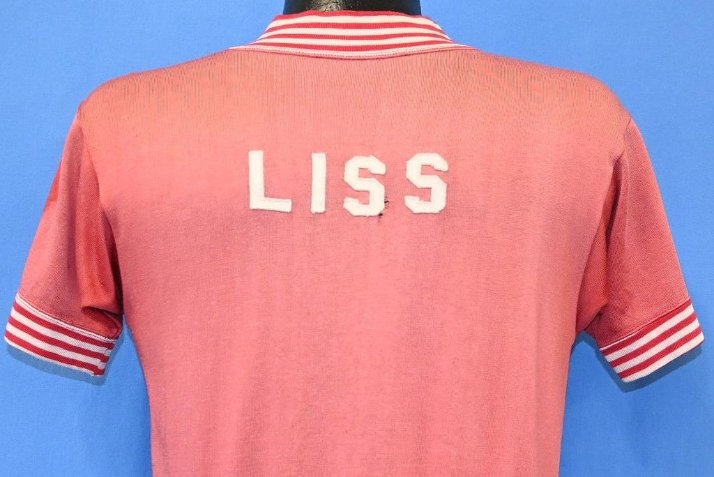 50s Red White Quarter Zip Liss Jersey t-shirt Medium product image 3