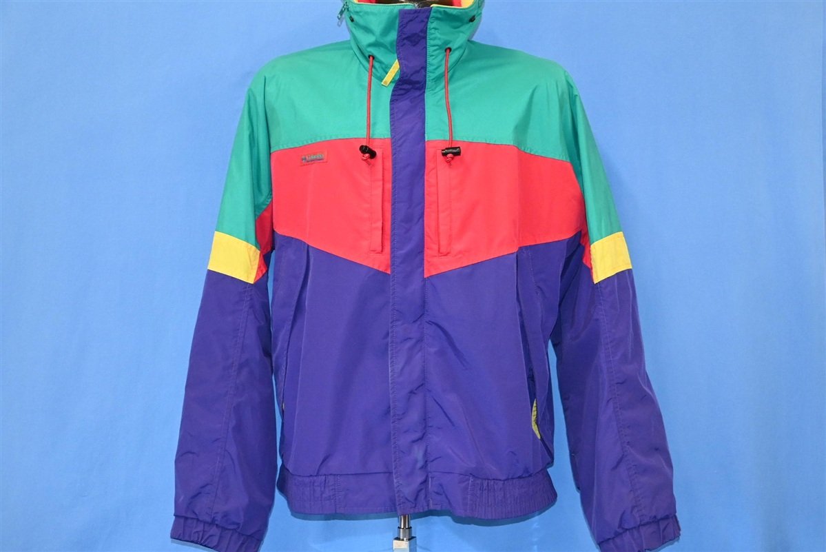 90s Columbia Colorblocked Zip Out Hood Outdoor Jacket Medium product image 3