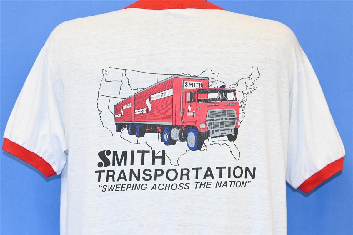 80s Smith Transportation Trucking Ringer t-shirt Extra Large product image 1