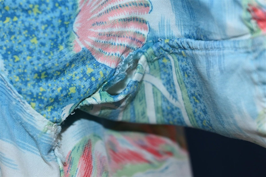 50s Aloha Pastel Ocean Beach Hawaiian Shirt Large product image 5