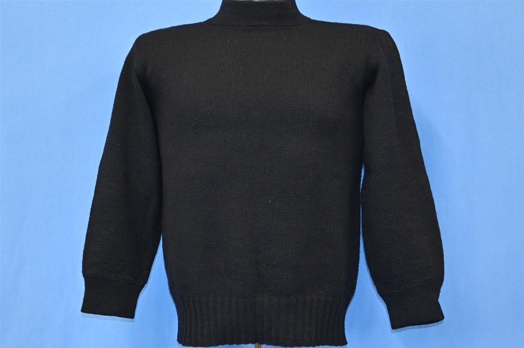 50s US Navy Military Wool Pullover Deck Sweater Small