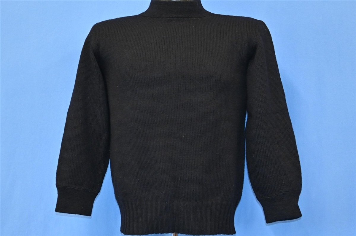 50s US Navy Military Wool Pullover Deck Sweater Small