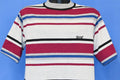 80s Le Tigre White Maroon Black Striped Tiger t-shirt Medium product image 1