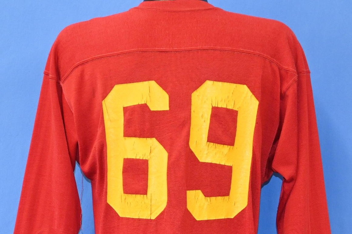 60s Russell Southern Red Gold #69 Football Jersey t-shirt product image 3