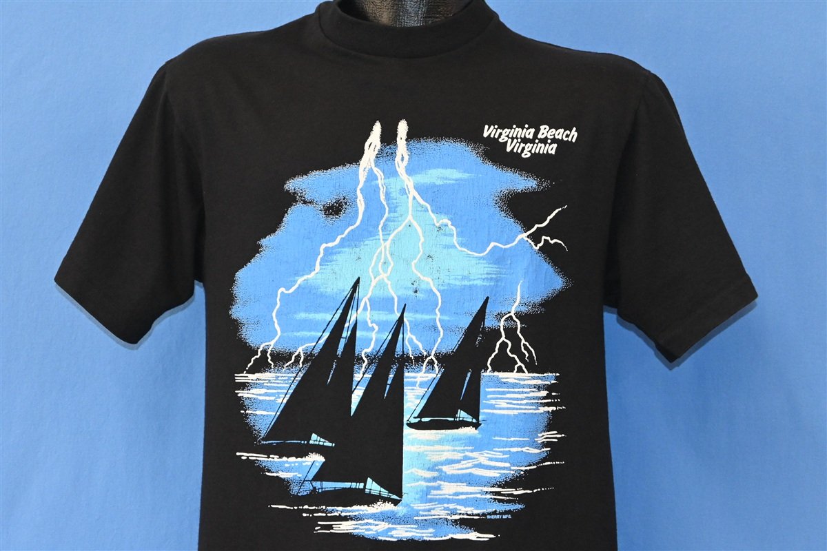 90s Virginia Beach Sailboat Lightning Storm t-shirt Medium product image 1