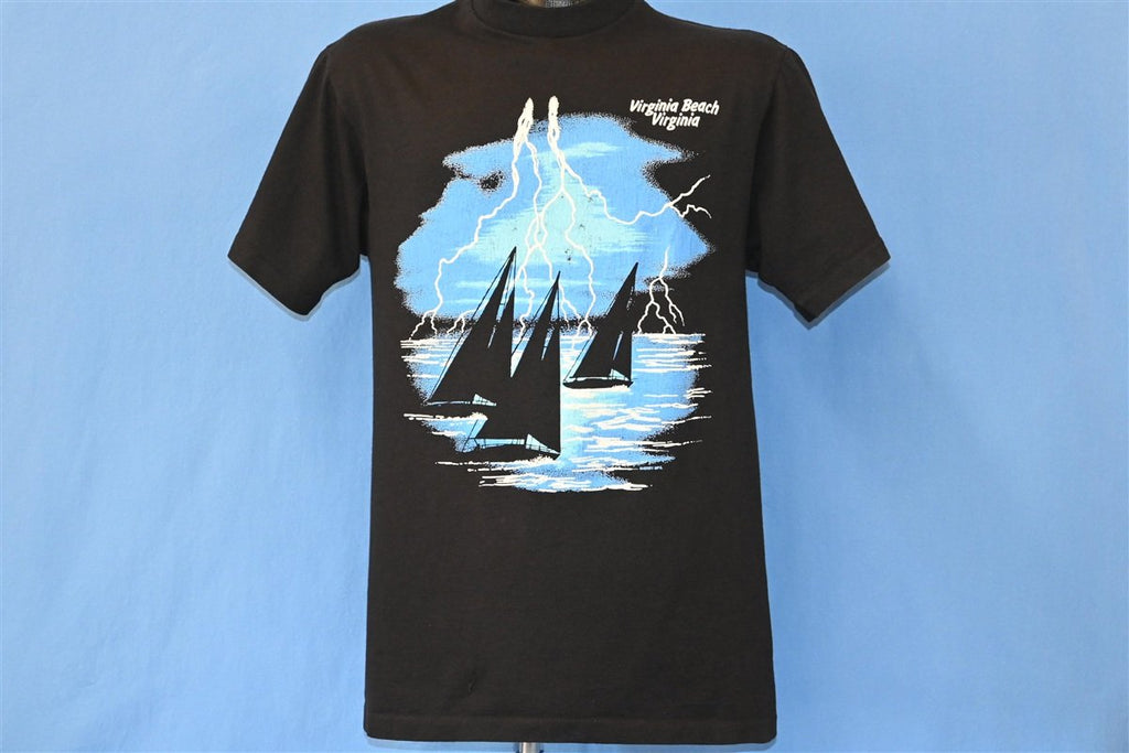 90s Virginia Beach Sailboat Lightning Storm t-shirt Medium product image 2