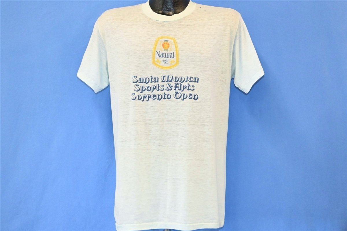 80s Natural Light Santa Monica Open Distressed t-shirt Large product image 2