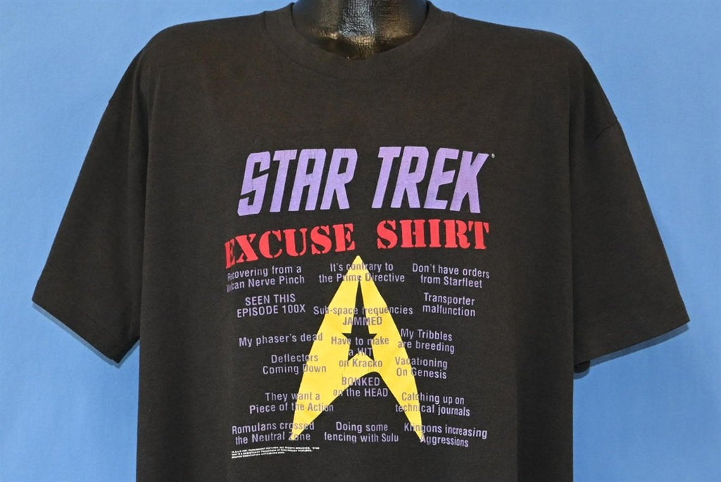 90s Star Trek Excuse Shirt Funny Sci-Fi t-shirt Extra Large product image 1