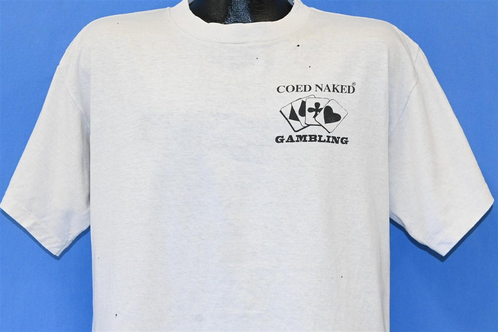 90s Coed Naked Gambling Lay 'Em On Distressed t-shirt Large product image 2