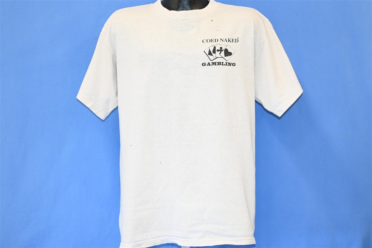 90s Coed Naked Gambling Lay 'Em On Distressed t-shirt Large product image 3