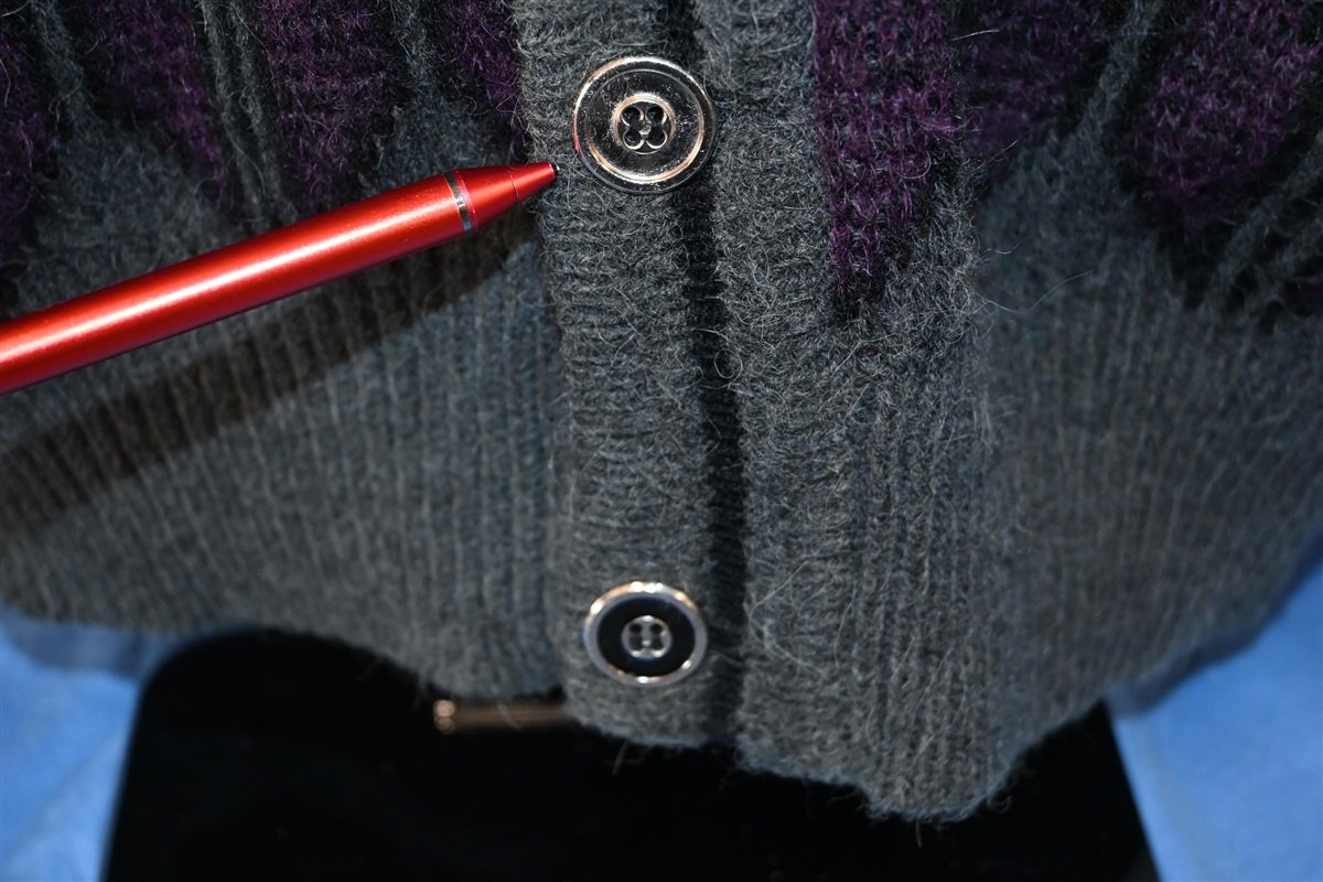 80s Gray Black Striped Stagecoach Cardigan Sweater Extra Large