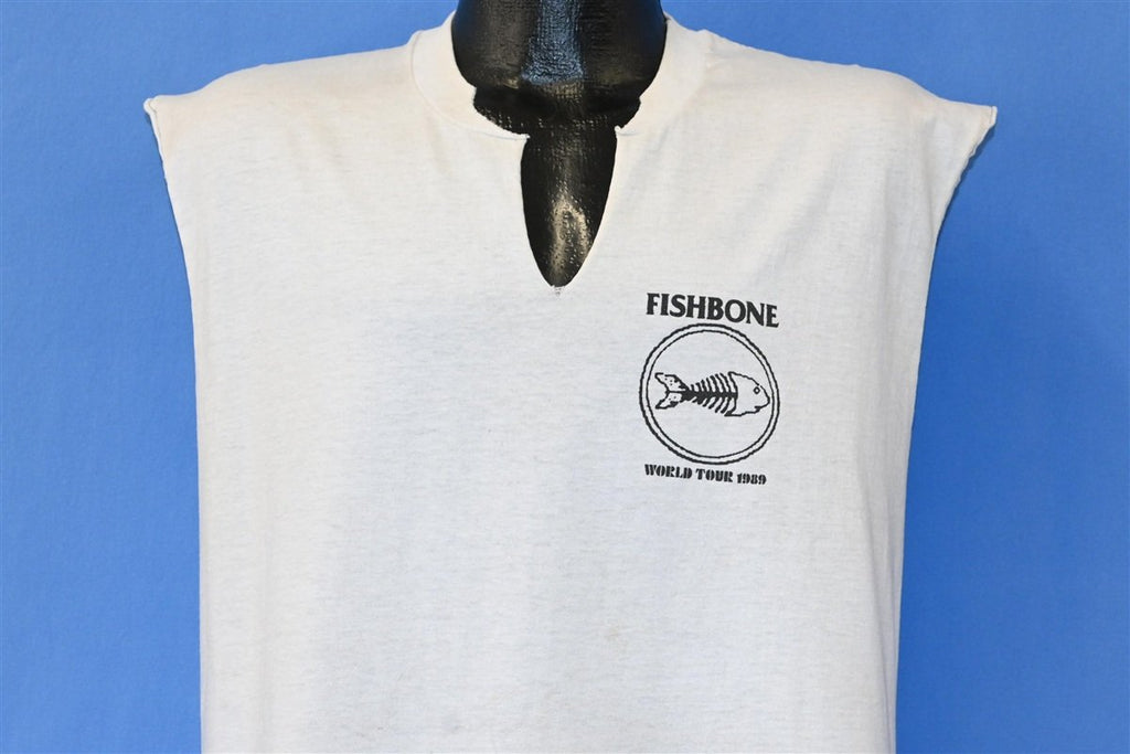 80s Fishbone World Tour 1989 Sleeveless Cut t-shirt Extra product image 2