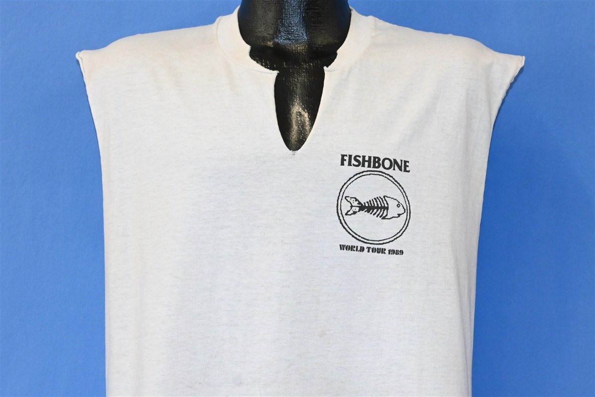80s Fishbone World Tour 1989 Sleeveless Cut t-shirt Extra product image 2