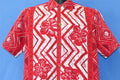 60s Duke Kahanamoku Red White Zig Zag Hawaiian Shirt Medium product image 1