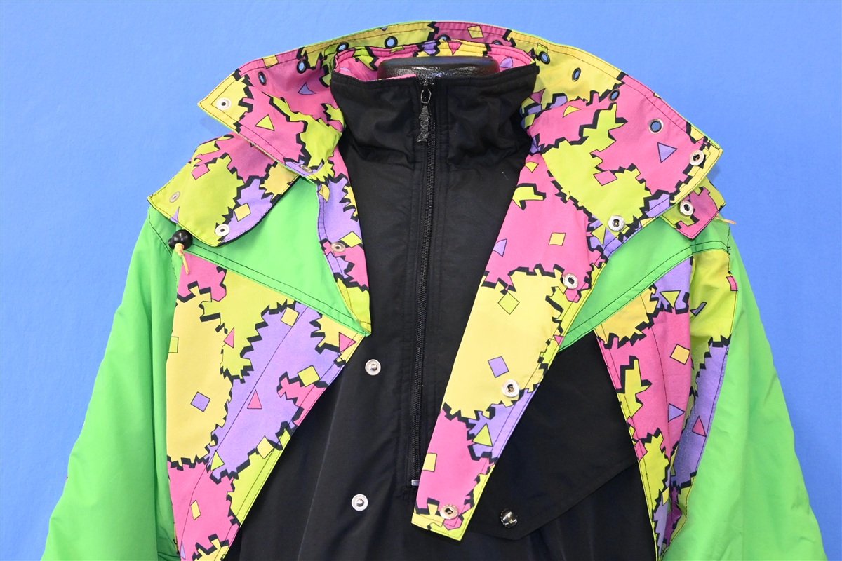 90s Rodeo Black Green Pullover Half Zip Ski Jacket Medium product image 2