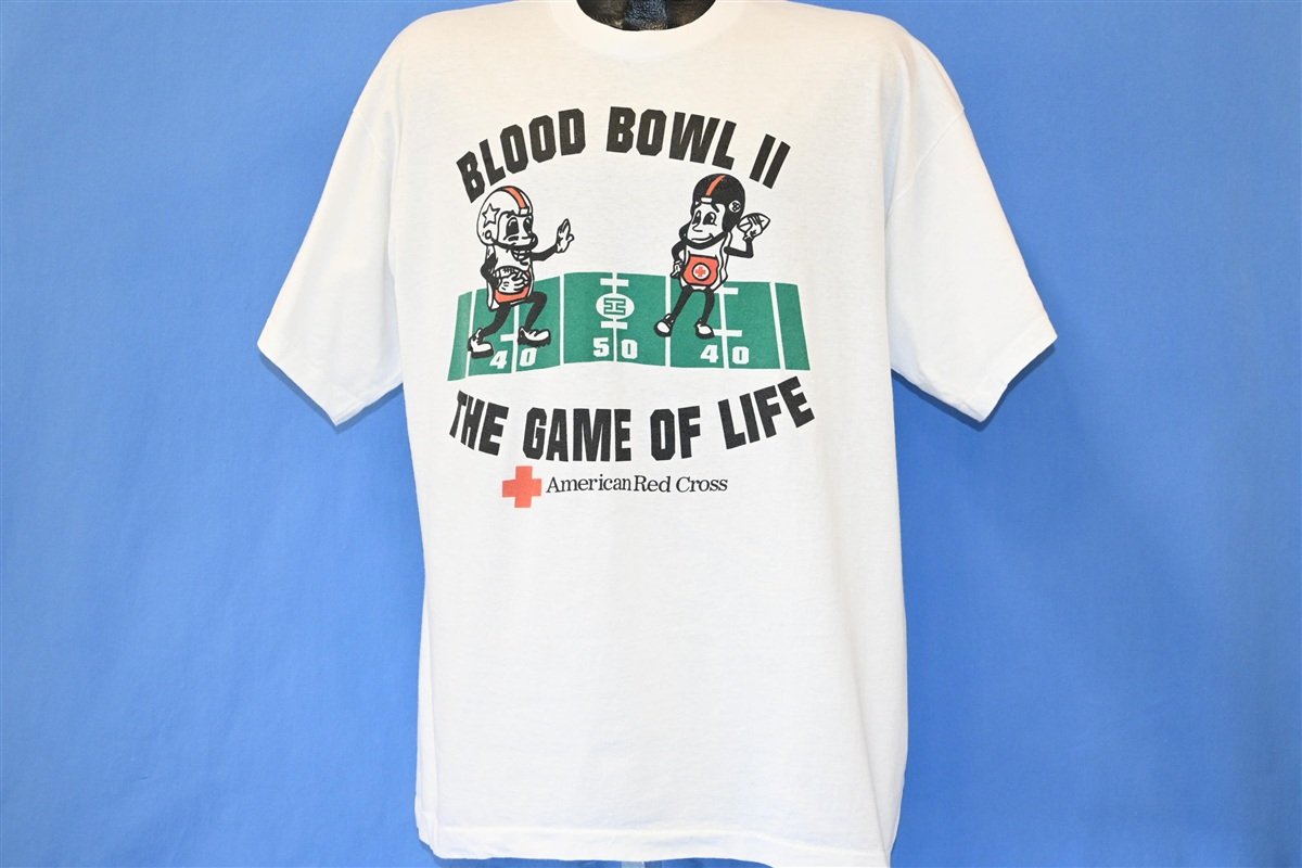80s Blood Bowl American Red Cross Football t-shirt Extra product image 2