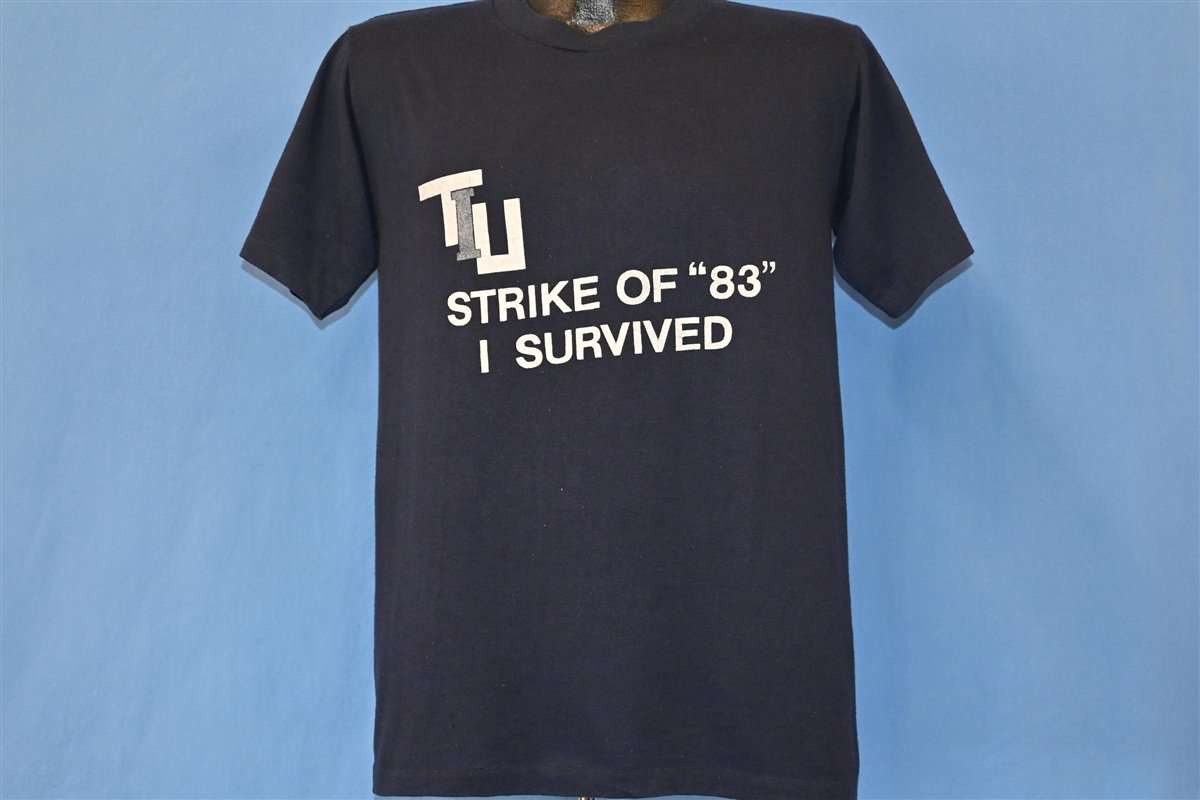 80s I Survived TIU Strike of '83 AT&T Blue t-shirt Medium product image 2