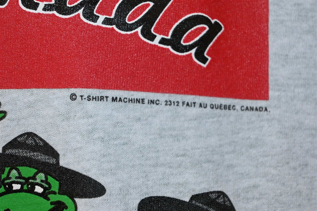 90s Quebec Canada Mountie Frogs Funny Gray t-shirt Large product image 3