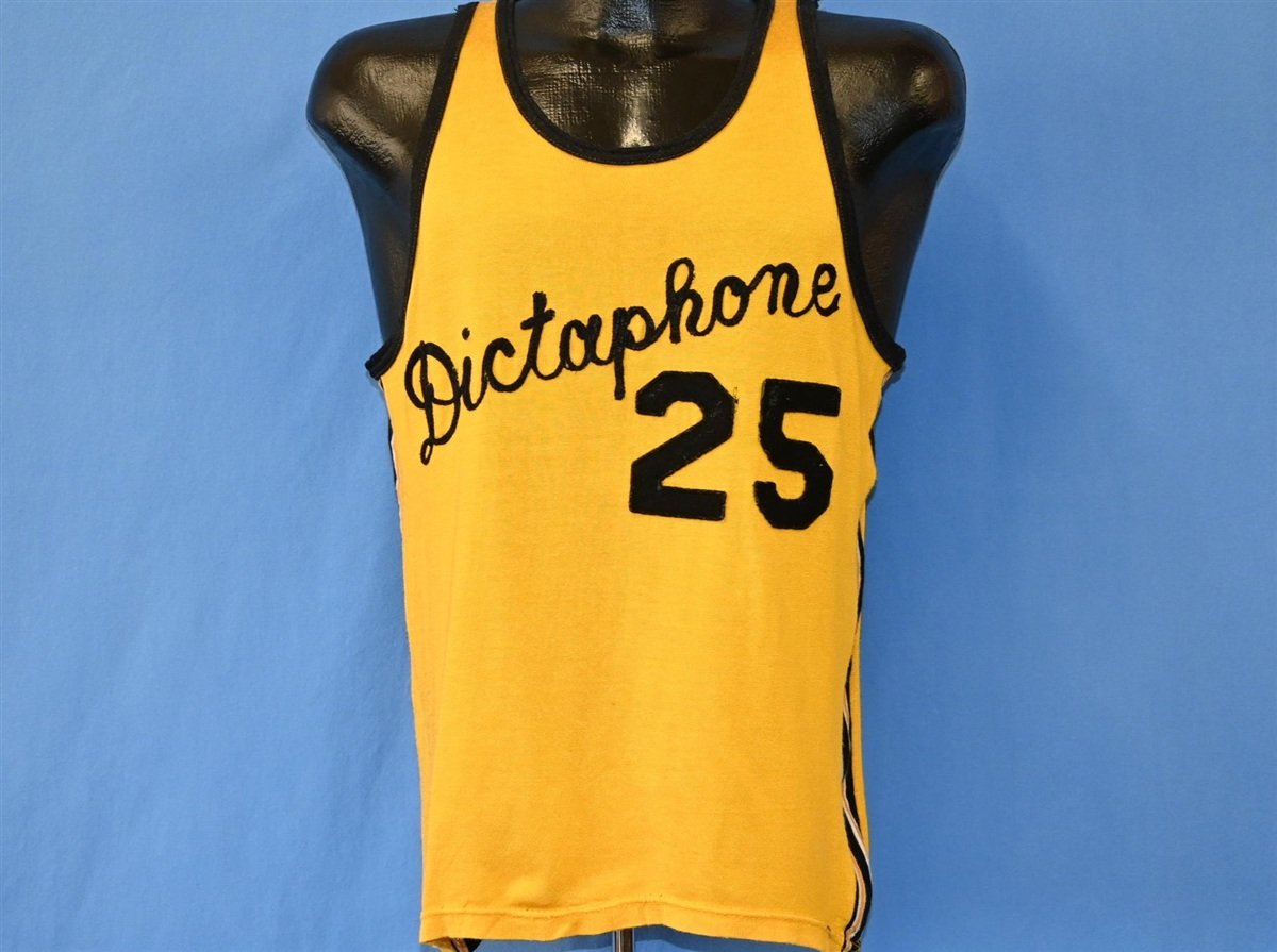 50s Dictaphone #25 Yellow Chainstitch Tank Top t-shirt product image 2