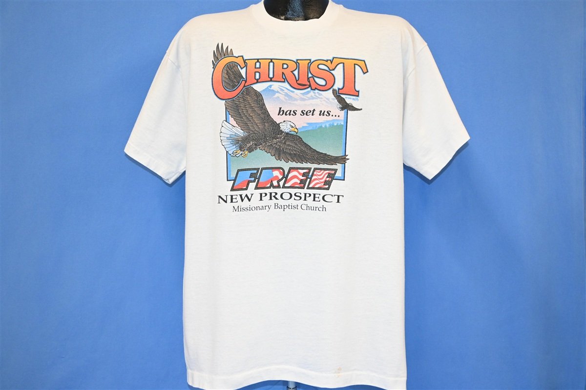 90s Christ Set Us Free New Prospect Church t-shirt Extra product image 2