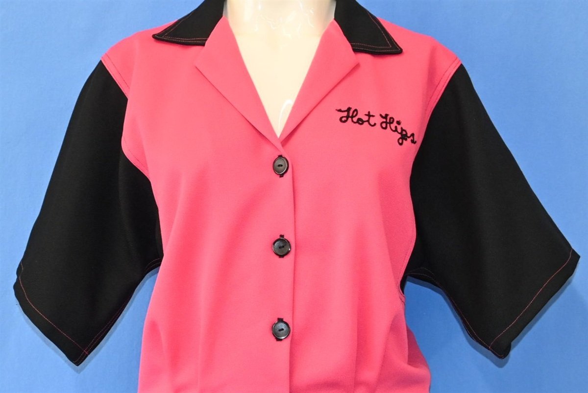 70s Hot Stitch By Hips Pink Bowling Shirt Women's Medium product image 1