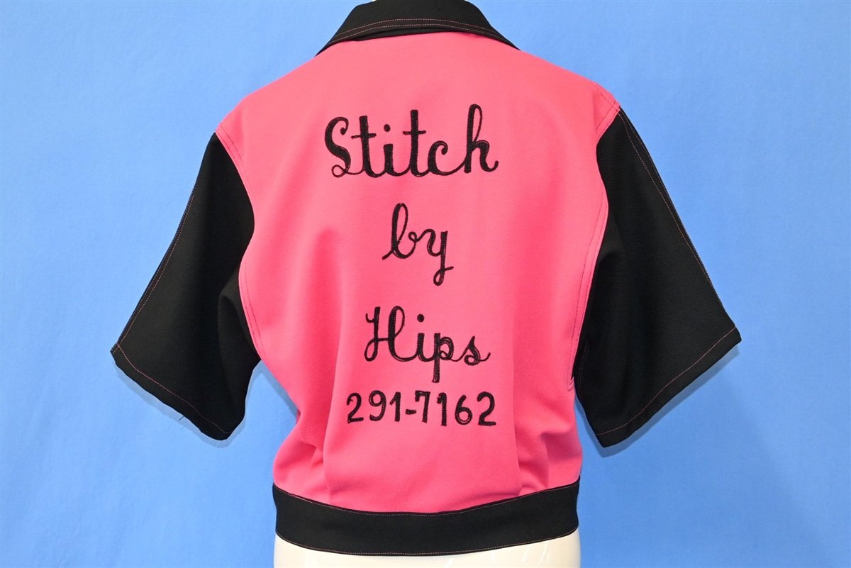 70s Hot Stitch By Hips Pink Bowling Shirt Women's Medium product image 3