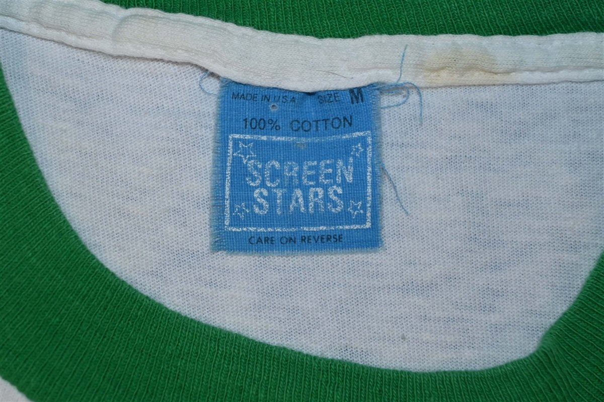 80s Primo Hawaiian Beer Logo Green White Ringer t-shirt product image 6