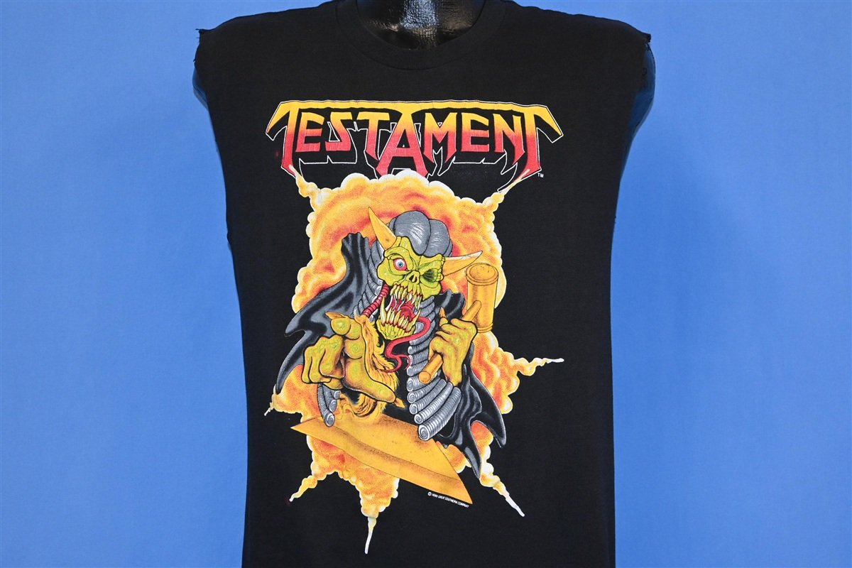 80s Testament Trial By Fire Tour 1989 Muscle t-shirt Medium product image 1