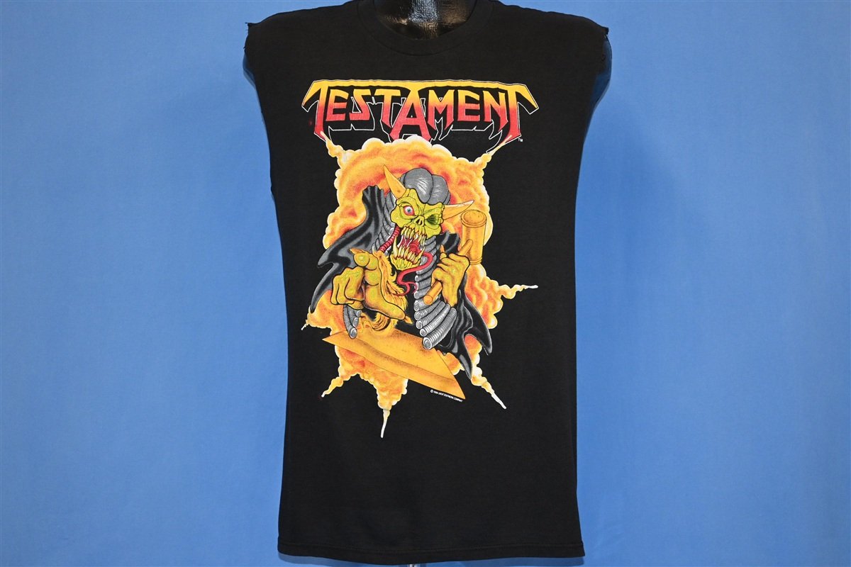 80s Testament Trial By Fire Tour 1989 Muscle t-shirt Medium product image 2