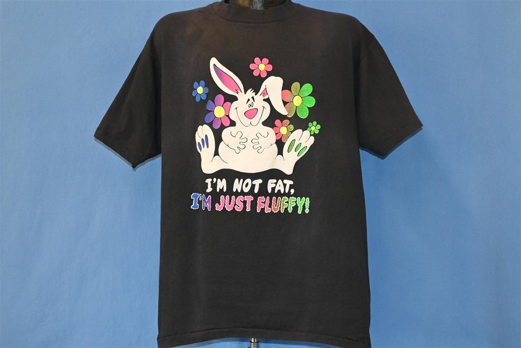 90s I'm Not Fat I'm just Fluffy Funny Rabbit t-shirt Extra product image 2