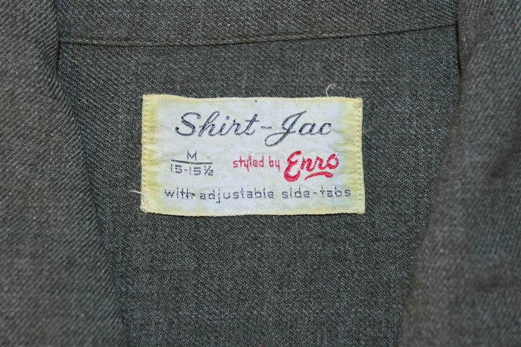 40s Enro Gabardine Green Gray Shirt Jacket Medium product image 6