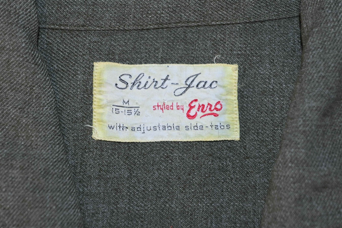 40s Enro Gabardine Green Gray Shirt Jacket Medium product image 6