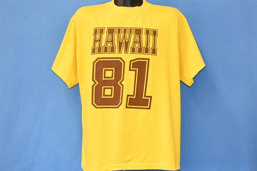 80s Hawaii 81 Yellow Double Sided 1981 Jersey t-shirt Extra product image 2