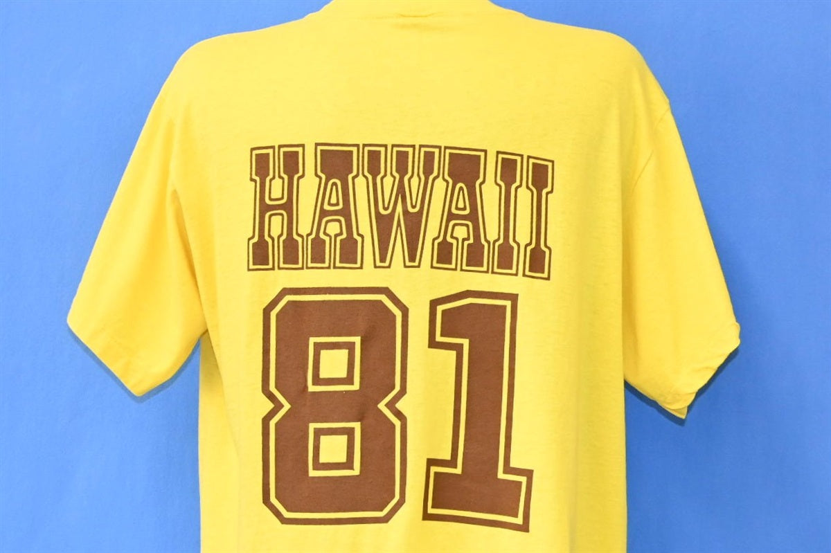 80s Hawaii 81 Yellow Double Sided 1981 Jersey t-shirt Extra product image 3