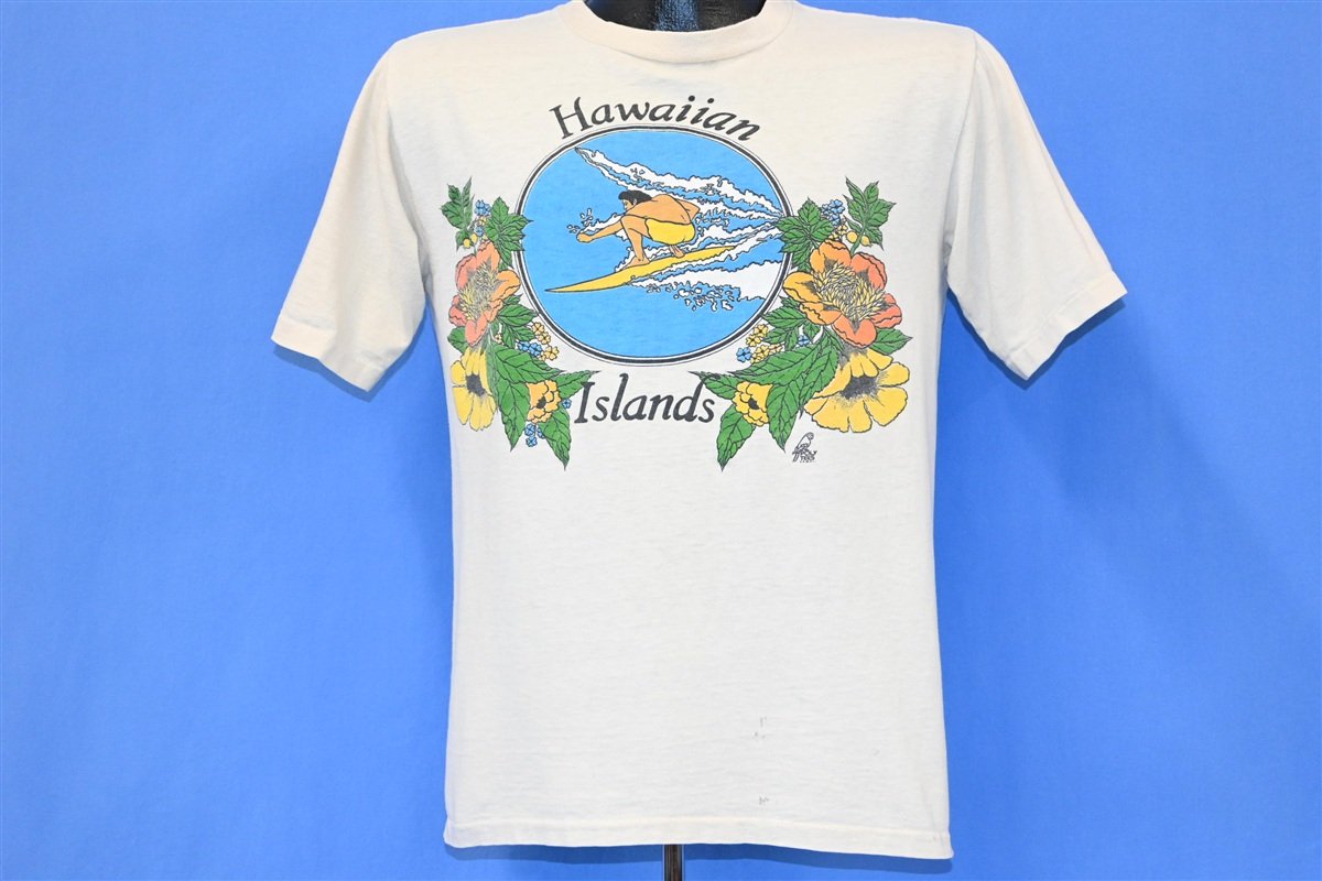 70s Hawaiian Islands Sunstrokes Surfing Floral t-shirt product image 2