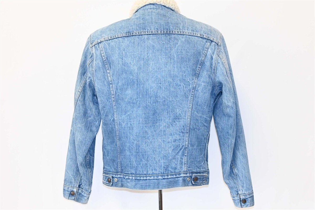 80s Levi's Red Tab Sherpa Lined Denim Trucker Jacket Medium product image 5