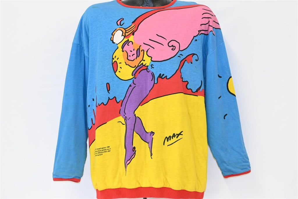 80s Peter Max All Over Print Reversible Art Sweatshirt Large product image 2