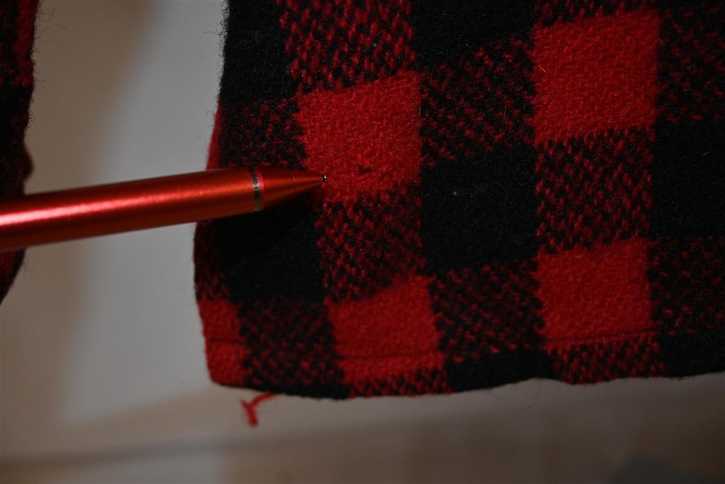 70s Johnson Woolen Mills Red Wool Zipper Shirt Jacket Large product image 5