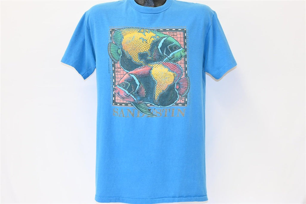 90s Sandestin Florida Fish World Map Vacation t-shirt Large product image 2