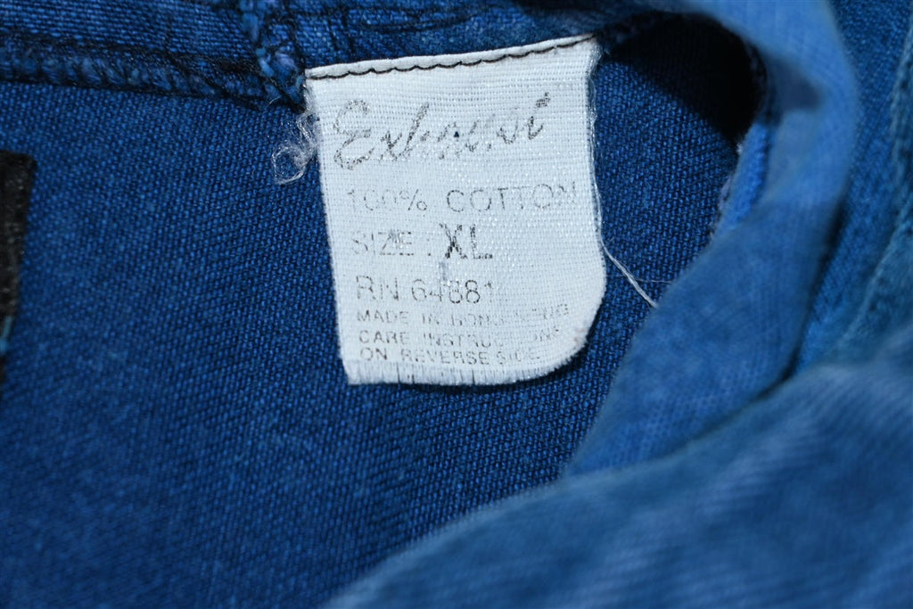 90s Exhaust Jeans Denim Hooded Button Down Shirt Extra Large product image 6
