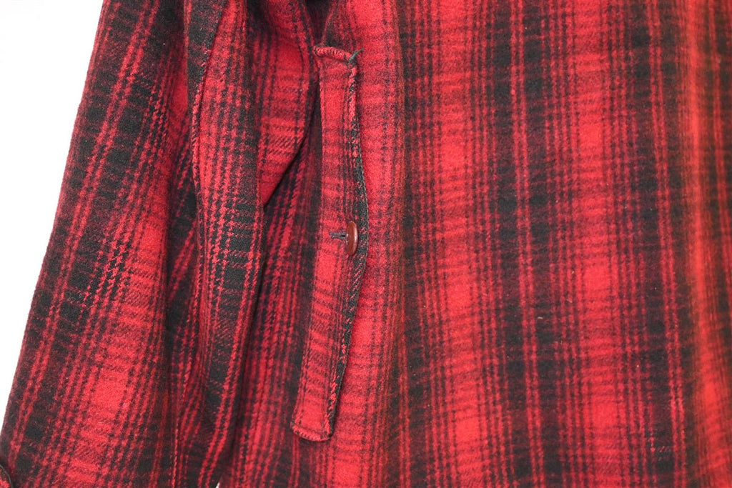 50s Woolrich 503 Red Plaid Mackinaw Hunting Jacket Large product image 4