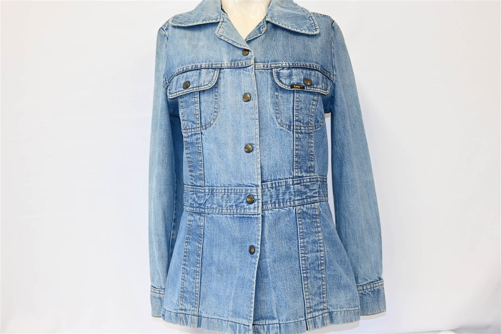 70s Lee Cinched Waist Snap Up Denim Jacket Women's Medium product image 2
