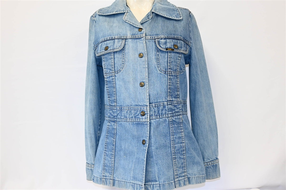 70s Lee Cinched Waist Snap Up Denim Jacket Women's Medium product image 2