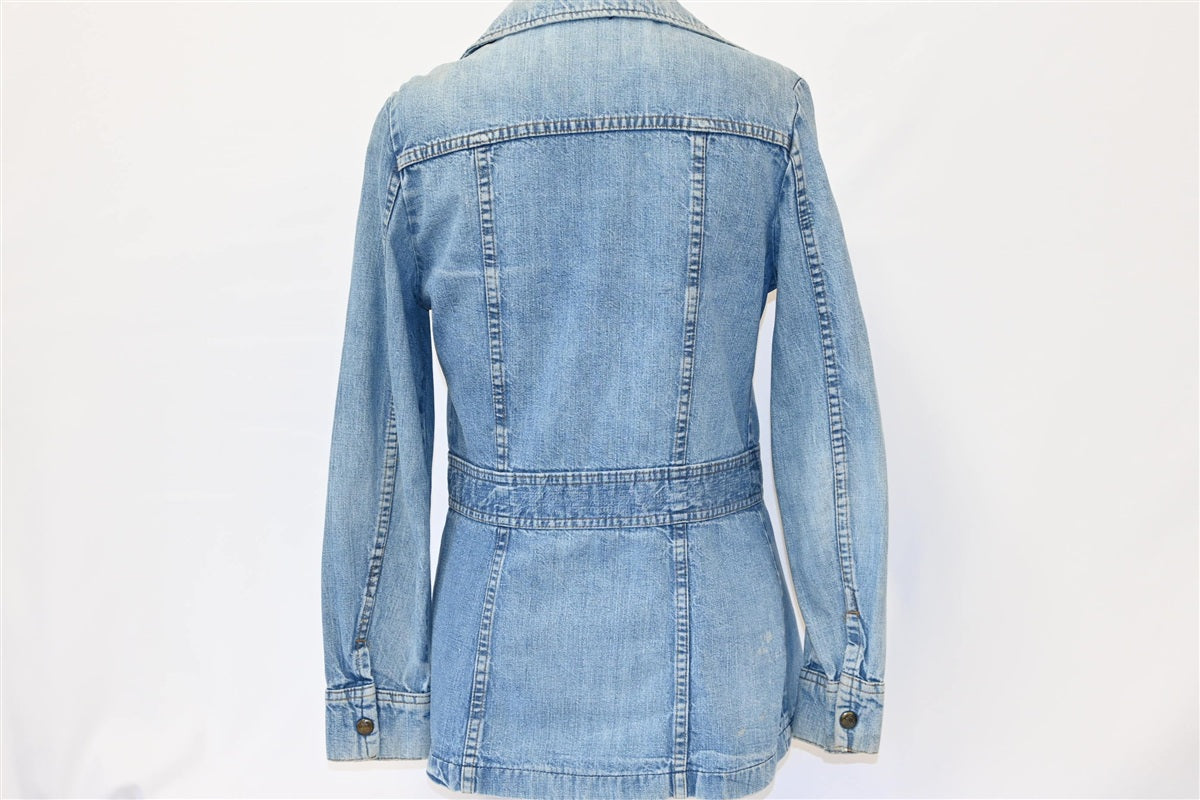 70s Lee Cinched Waist Snap Up Denim Jacket Women's Medium product image 3
