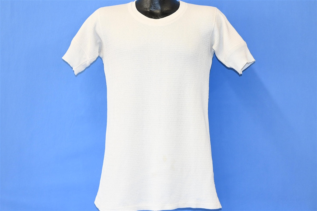 60s Sears Blank Off White Waffle Knit Thermal t-shirt Small product image 2
