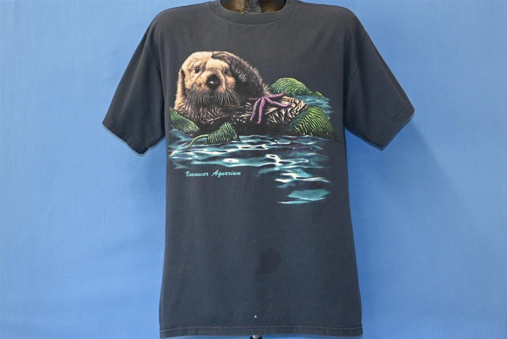 90s Vancouver Aquarium Canada Sea Otter Blue t-shirt Large product image 2