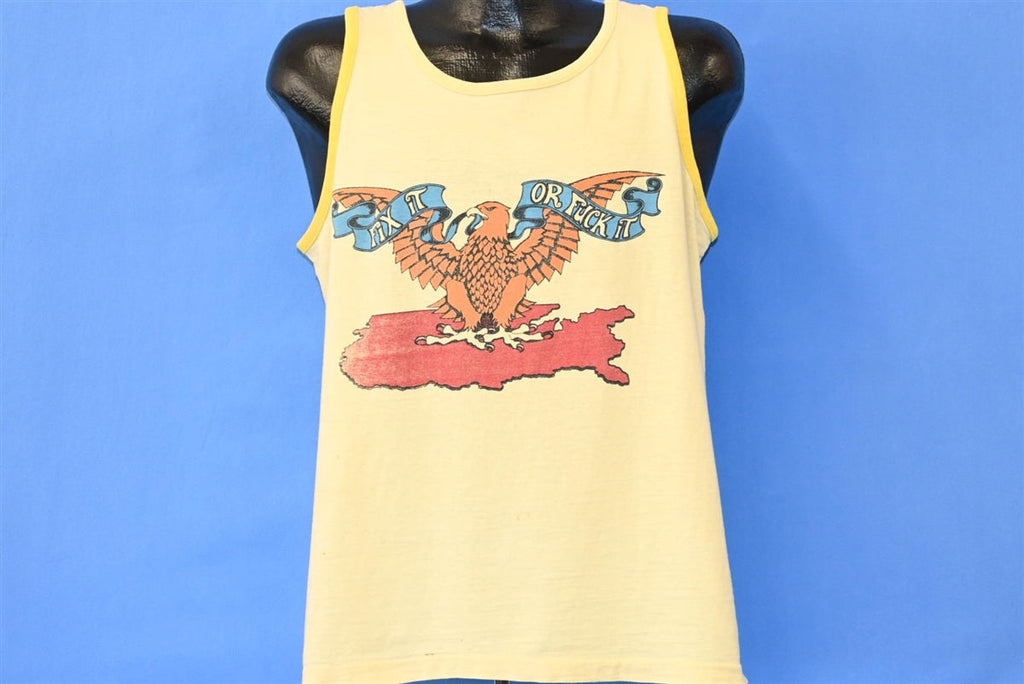 70s Fix It or F**k It America Bald Eagle Tank Top t-shirt product image 2