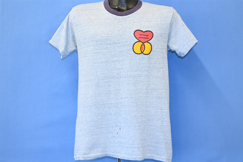 80s Marriage Encounters Heathered Blue Ringer t-shirt Medium product image 2